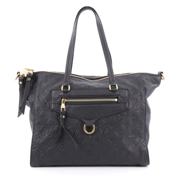 Louis Vuitton Lumineuse Handbag Monogram Empreinte Leather PM Blue