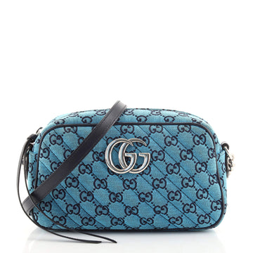 Gucci GG Marmont Shoulder Bag Diagonal Quilted GG Canvas Small