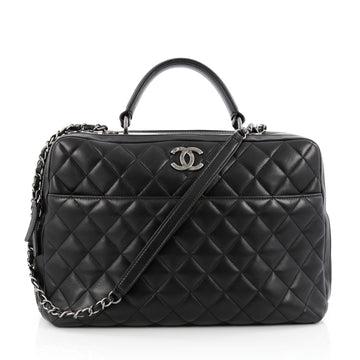 Chanel Trendy CC Bowler Bag Quilted Leather Large