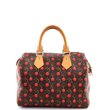 Louis Vuitton Speedy Handbag Limited Edition Monogram Cerises 25