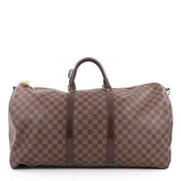 Louis Vuitton Keepall Bandouliere Bag Damier 55 Brown