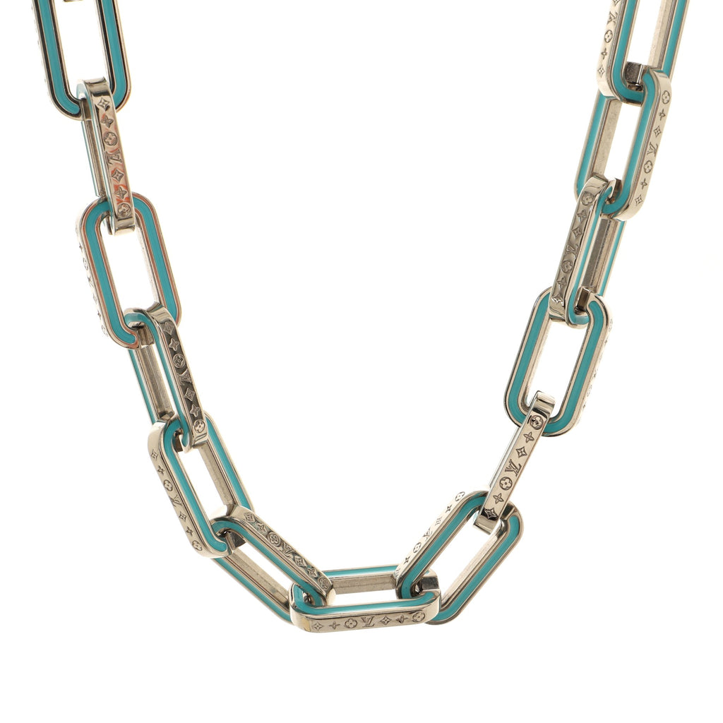 Lv Monogram Colors Chain Necklace For Men