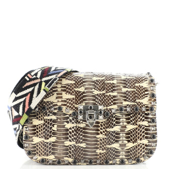 Valentino Rolling Rockstud Crossbody Bag Watersnake Medium