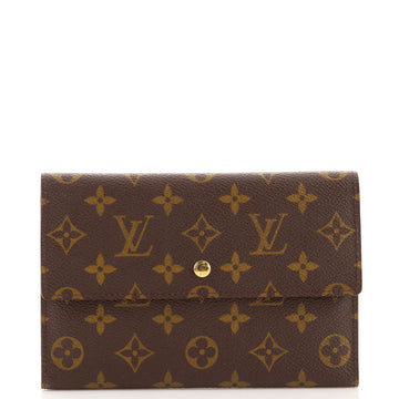 Louis Vuitton Vintage Trifold Wallet Monogram Canvas Long