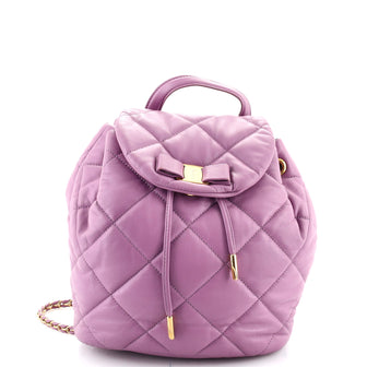 Salvatore Ferragamo Giuliette Backpack Quilted Leather
