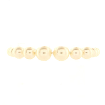 Chanel CC Charm Pearl Bracelet Faux Pearls and Crystal Embellished Metal