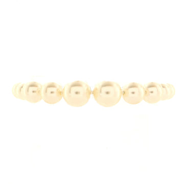 Chanel CC Charm Pearl Bracelet Faux Pearls and Crystal Embellished Metal