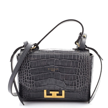 Givenchy Eden Top Handle Bag Crocodile Embossed Leather Mini