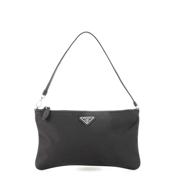 Prada Pochette Shoulder Bag Tessuto Small Black 1572721