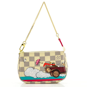 Louis Vuitton Pochette Accessoires Limited Edition Vivienne Xmas Damier Mini