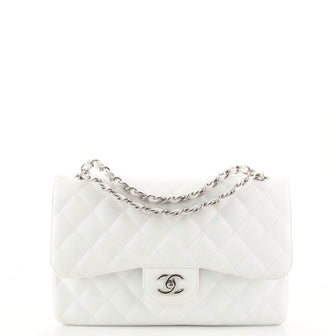 Chanel Classic Double Flap Bag Quilted Caviar Jumbo