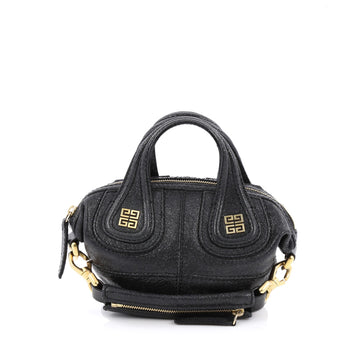 Givenchy Nightingale Satchel Embossed Stingray Mini Black