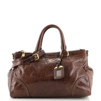 Prada Convertible Shopping Tote Vitello Shine Medium