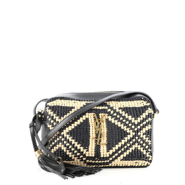Saint Laurent Lou Camera Bag Woven Raffia Small