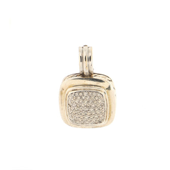 David Yurman Albion Enhancer Pendant Pendant & Charms Sterling Silver and 18K Yellow Gold with Pave Diamonds 14mm