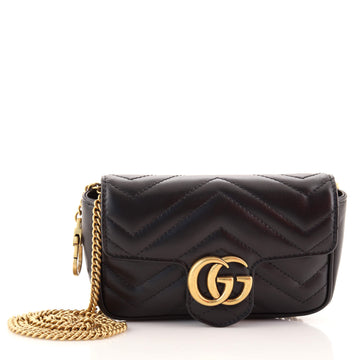 Gucci GG Marmont Flap Bag Matelasse Leather Super Mini