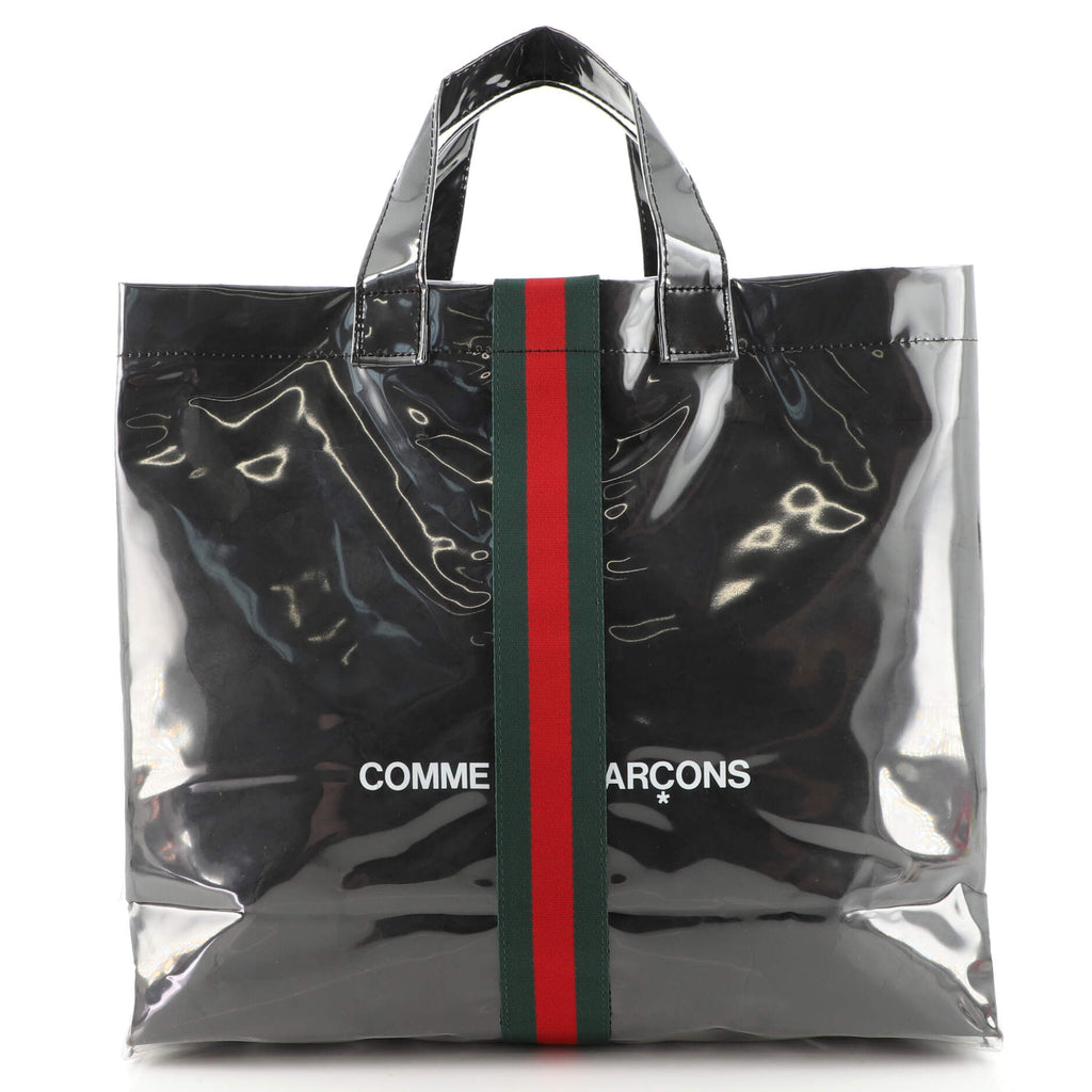 Gucci paper shopping bag. White black logo. Extra large