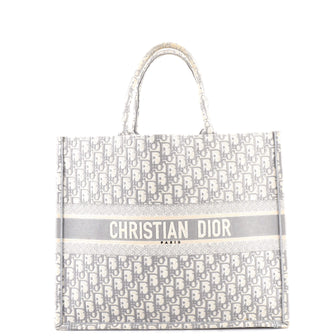 Christian Dior Book Tote Oblique Canvas Large
