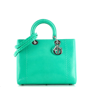 Christian Dior Lady Dior Bag Python Large