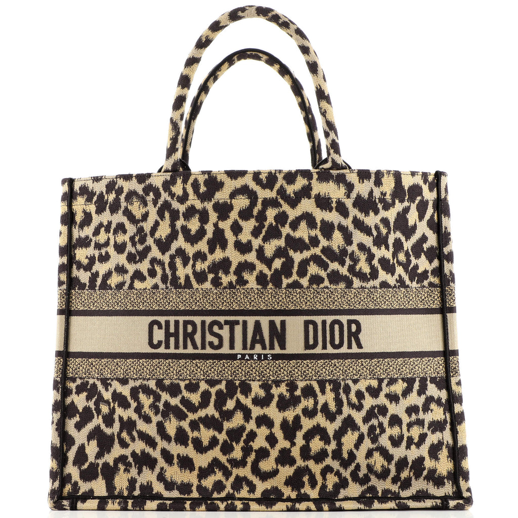 Christian Dior Book Tote Mizza Embroidered Canvas Large 157565