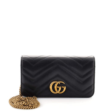Gucci GG Marmont Chain Flap Bag Matelasse Leather Mini