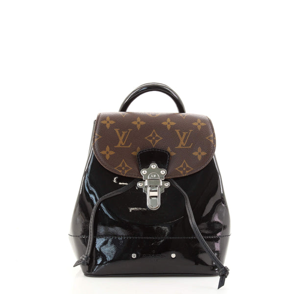 Louis Vuitton Hot Springs Backpack Vernis with Monogram Canvas Black 594851