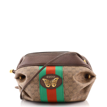 Gucci Web Butterfly Candy Crossbody Bag Mini GG Coated Canvas