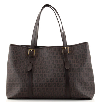 Fendi Belted Handle Tote Zucchino Coated Canvas Large