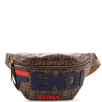 Fendi Mania Logo Waist Bag Zucca Coated Canvas