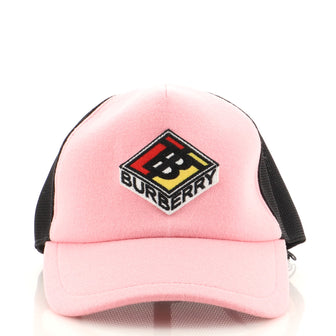 Burberry Logo Patch Baseball Cap Wool and Mesh