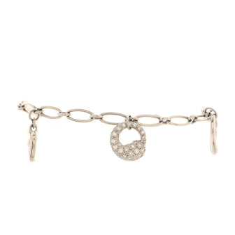 Tiffany & Co. Elsa Peretti Five Charm Bracelet Platinum with Diamonds and Rock Crystal