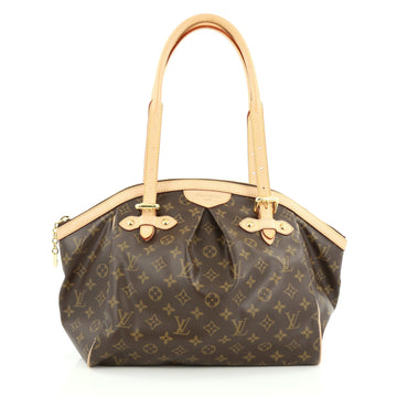 Louis Vuitton Tivoli Handbag Monogram Canvas GM brown