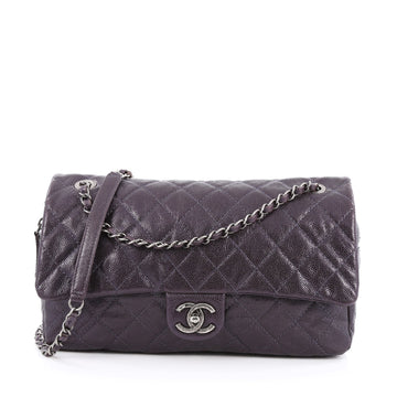 Chanel Easy Flap Bag Quilted Caviar Jumbo
