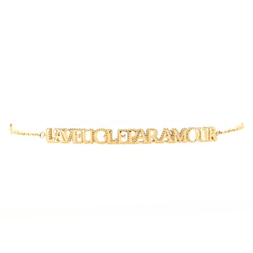 Gucci L'Aveugle Par Amour Bracelet 18K Yellow Gold Thin