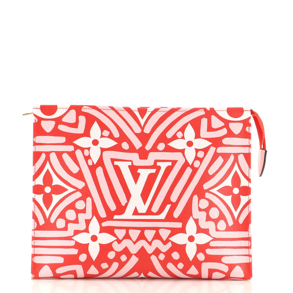 Louis Vuitton Toiletry Pouch Limited Edition Crafty Monogram Giant 26 Red  1577492