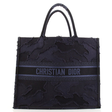 Christian Dior Book Tote Camouflage Embroidered Canvas