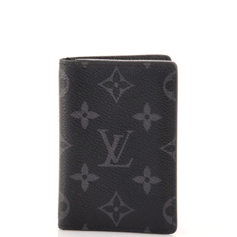 Louis Vuitton LV Monogram Coated Canvas Pocket Organizer - Black