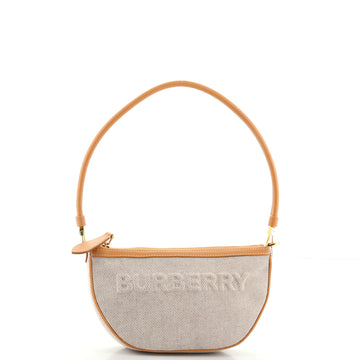 Burberry Olympia Pouch Shoulder Bag Embossed Canvas