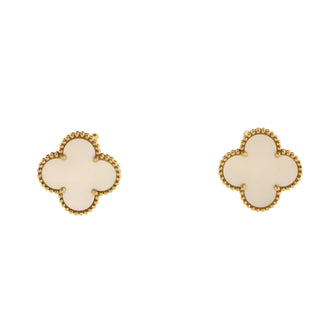 Van Cleef & Arpels Magic Alhambra Earrings 18K Yellow Gold and Mother of Pearl