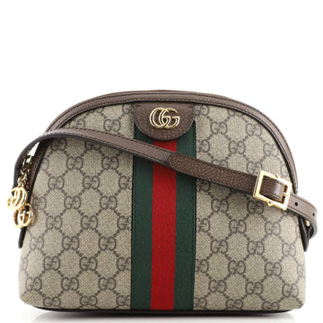Gucci Ophidia Dome Shoulder Bag GG Coated Canvas Small