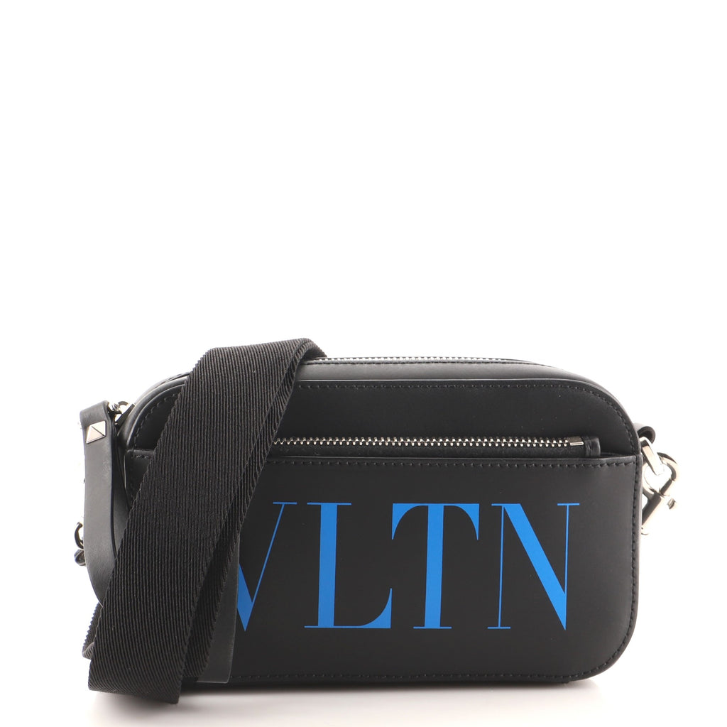 Men's bags Valentino. VLTN-print leather cross-body bag. 