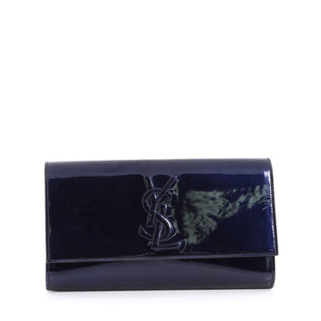 Saint Laurent Belle de Jour Clutch Patent Small Blue