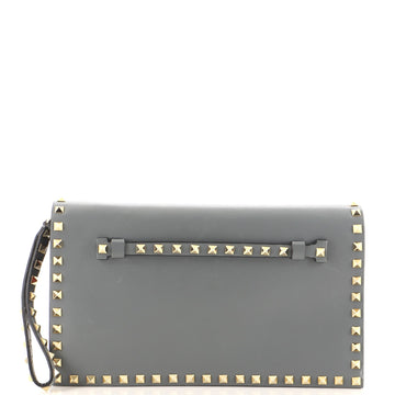 Valentino Rockstud Flap Clutch Leather
