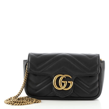 Gucci GG Marmont Flap Bag Matelasse Leather Super Mini