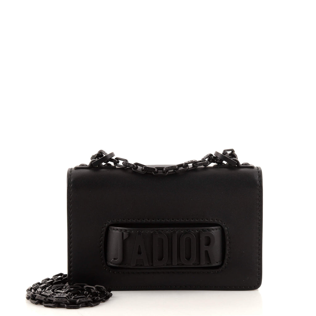 Christian Dior Ultra Matte J'Adior Flap Bag Matte Calfskin Mini Black  1579296
