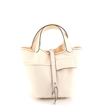 Hermes Cargo Picotin Lock Bag Canvas and Swift PM