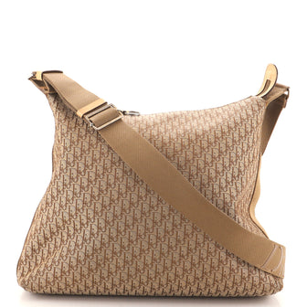 Christian Dior Vintage Trotter Messenger Bag Diorissimo Canvas Large