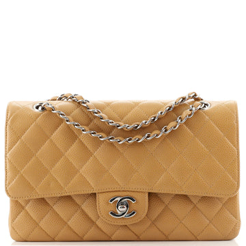 Chanel Vintage Classic Double Flap Bag Quilted Caviar Medium