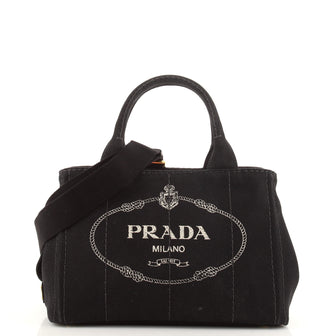 Prada Canapa Convertible Tote Canvas Mini