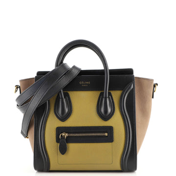 Celine Tricolor Luggage Bag Leather Nano